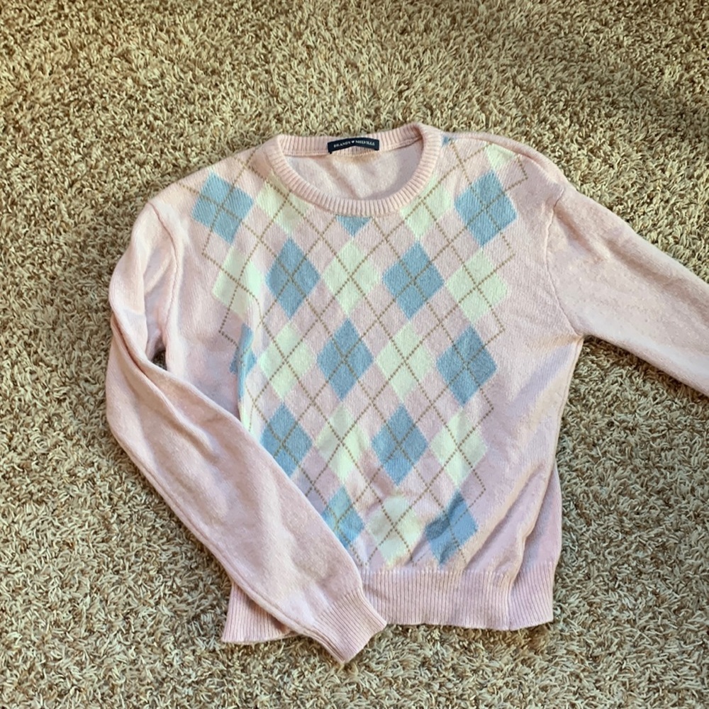 brandy melville argyle sweater
